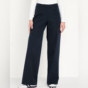 NWT Old Navy High-Waisted Pull-On Pixie Wide-Leg Pants Black Large Tall